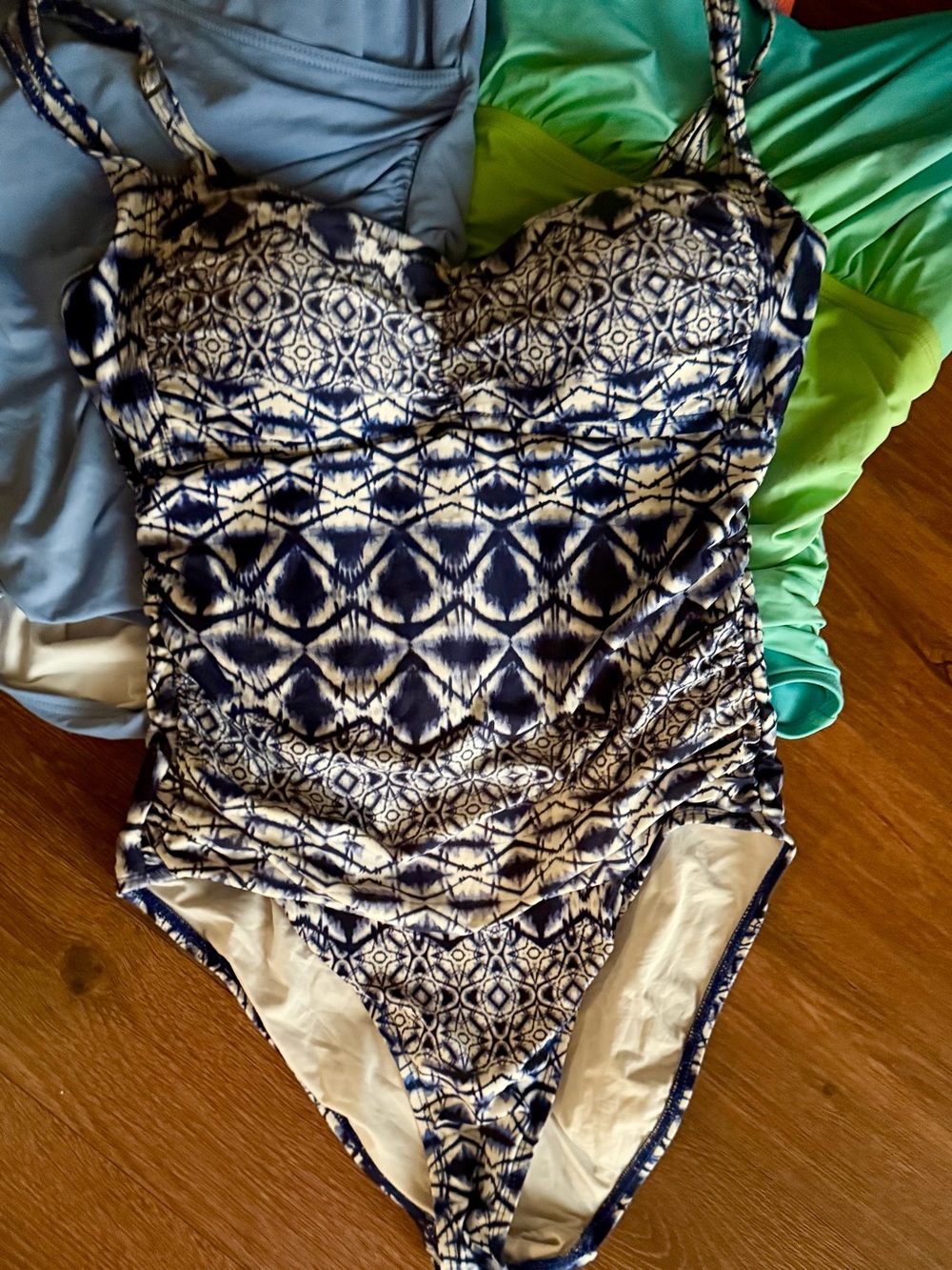Mixed Color One-Piece Swimsuit Bundle - Blue, Teal, Coral, Navy - Picture 3 of 10